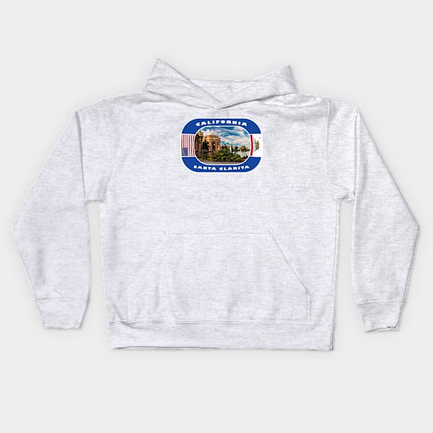 California, Santa Clarita City, USA Kids Hoodie by DeluxDesign